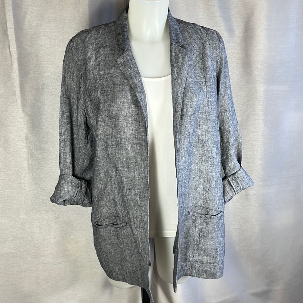 Saks Fifth Avenue linen boyfriend jacket